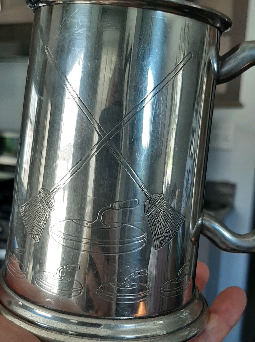 Curling Sport Pewter Mug